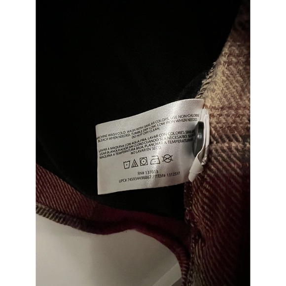 Orvis Heavyweight Flannel Shirt Jacket Mens L Red Plaid Shacket 100% Cotton - Picture 5 of 5